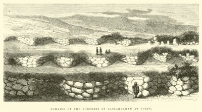 Rovine della fortezza di Sacsahuaman a Cuzco da Edouard Riou